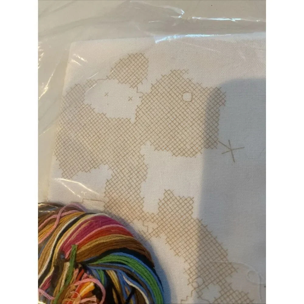 Golden Bee Stamped Cross Stitch Kit 20162 Bears Are 14x14 Teddy Panda Hat 1983